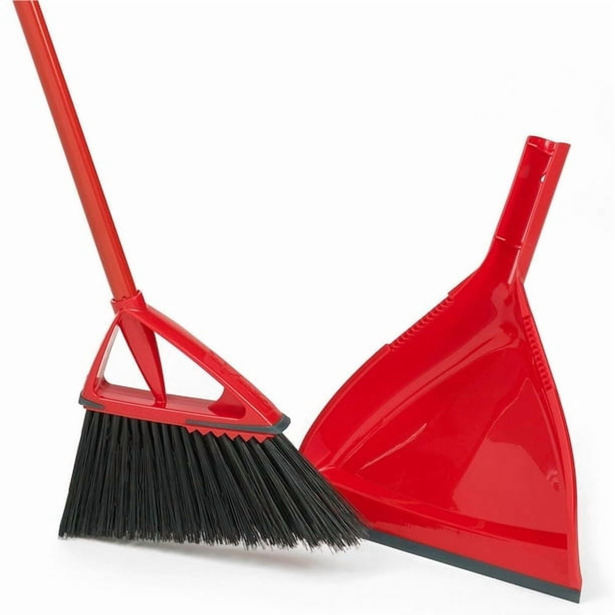 Vileda Oskar Broom with Dustpan - Angled Bristles for Superior Sweeping, Eco Broom and Dustpan Set