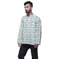 thumbnail image 2 of Atasi Kurta Décontractée Imprimée à Col Chinois Chemise Ethnique Kurta Courte pour Homme Tunique, 2 of 5