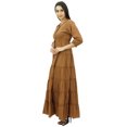 thumbnail image 4 of Bimba Women's 3/4 Sleeve Summer Cotton Maxi Dress Drawstring Waist, 4 of 9