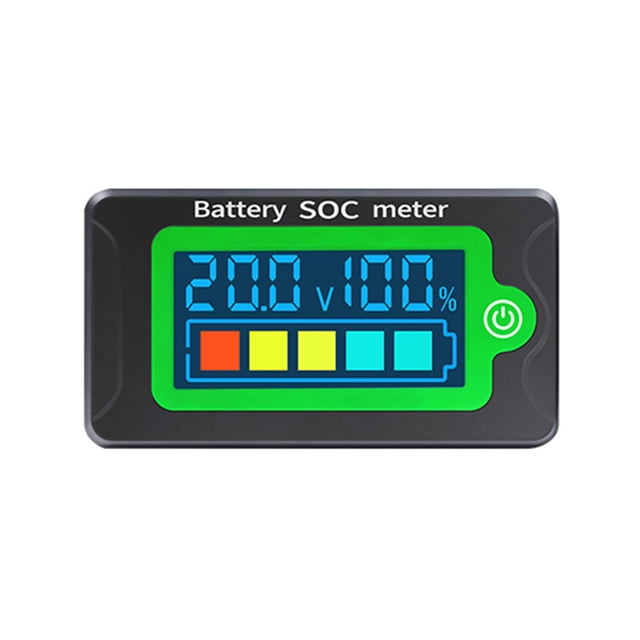 TFixol Moniteur de Batterie Multifonction CC 8-100V pour LiFePO4 et Piles au Lithium Ternaires, Réglages de Tension Ajustables, Conception Anti-Éclaboussures, Options Vert/bleu/orange