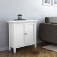 thumbnail image 2 of Simpli Home Redmond Solid Wood 32 " Transitional Low Storage Cabinet in White, 2 of 15