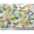 thumbnail image 2 of Soimoi Orange Cotton Poplin Fabric Hummingbird,Insect & Floral Fabric Prints by Yard 42 Inch Wide, 2 of 3
