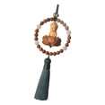 thumbnail image 1 of Almencla Statue de Bouddha Pendentif Breloque de Rétroviseur de Voiture avec Pompon Décor Feng Shui Vert, 1 of 8