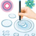 thumbnail image 3 of 1 Ensemble 22 Pcs Kit de Dessin Multifonction Outils de Dessin Créatifs (Transparent), 3 of 6