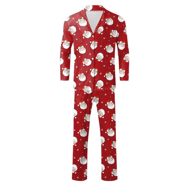 Kids Long Sleeve Top and Pants Matching Family Pajamas Set 2-Piece
