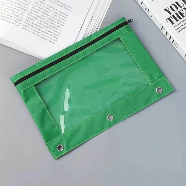 Fridja Classeur à Fermeture Éclair en PVC pour Documents, Transparent