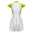 thumbnail image 4 of iiniim Costume d'Alien de l'Espace pour Femmes, Astronaute Robot Pailleté, Tenue de Cosplay, Robe Trapèze Évasée Courte, Vert, M, 4 of 7
