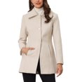 thumbnail image 1 of INSPIRE CHIC Manteau d'Hiver à Col Rabattu pour Femmes avec Poches TG Blanc Crème, 1 of 6