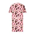 thumbnail image 4 of Ovzne Robes pour Femmes Robe de Plage Robe pour Femmes Grande Taille Style Mignon Imprimée Ample Décontractée à Manches Courtes Col en V Longueur Genou Robe de Printemps à Manches Courtes Imprimée Liquidation, 4 of 4