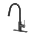 thumbnail image 1 of RULIA Matte Black Kitchen Faucet, Black Faucet, Kitchen Sink Faucet, Pull-Down Kitchen Faucets, Bar Kitchen Faucet, Stainless Steel, Sink Faucet, RB1031, 1 of 4