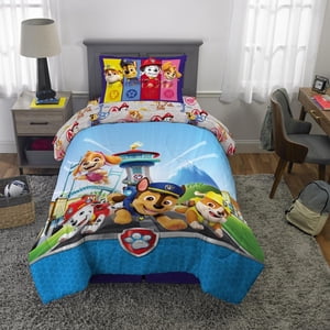 Paw Patrol "Barking Buds" Twin Full Comforter & Pillowcase