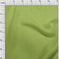 thumbnail image 2 of oneOone Georgette Viscose Green Fabric Geometric Bandhani Sewing Material Print Fabric By The Yard 42 Inches Wide, 2 of 4