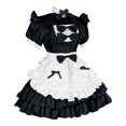 thumbnail image 4 of Robe de Soubrette Française Tenue d'Uniforme de Soubrette Pure Robe à Manches Courtes à Encolure Carrée, 4 of 4