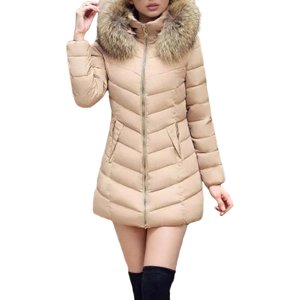 Dvprdro Plus Taille Long Hiver Coats Quilted Flèche doublée Windproof Chaud Veste à capuche Thicken Long Sleeve matelassée Parka avec poches pour femme