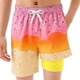 thumbnail image 4 of Toddler Boy Swim Trunks With Ice Print Elastic Waist Drawstring Quick Dry Boys Toddler Clothes 2-3 Years, 4 of 4