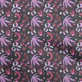 thumbnail image 1 of oneOone Viscose Chiffon Bluish Violet Fabric Tropical Abstract Craft Projects Decor Fabric Printed by The Yard 42 Inch Wide, 1 of 4