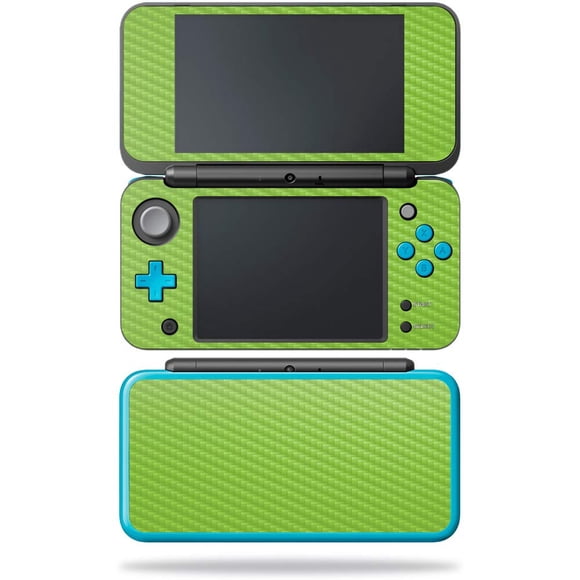 MightySkins Carbon Fiber Skin for Nintendo New 2DS XL - Lime Green | Protective, Durable Textured Carbon Fiber Finish | Easy to Apply, Remove, and Change Styles | Made in The USA