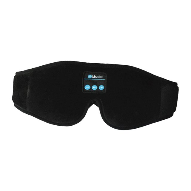 Miulika Bluetooth 5.0 Wireless Bluetooth Eye for Sleeping Black