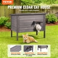thumbnail image 2 of VEVOR Maison Extérieure pour Chat Abri pour Chat Sauvage en Bois avec Toit et Volets de Porte en PVC, 2 of 9