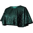 thumbnail image 1 of Sleeveless Double V-Neck Long Mermaid Sequin Formal Evening Dresses, 1 of 8
