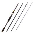 thumbnail image 1 of Portable 4-Section Spinning/Casting Fishing Rods Carbon Fiber Telescopic Fishing Pole, 1 of 8