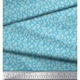 thumbnail image 2 of Soimoi Polyester Crepe Fabric Dot & Leaves Decor Fabric Printed Yard 42 Inch Wide, 2 of 2