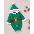 thumbnail image 2 of Honganda Bébé Noël à Capuche Romper avec Double-Breasted, Boule de Fourrure, 2 of 9