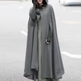 thumbnail image 2 of Women Trench Coat Open Front Cardigan Jacket Coat Cape Cloak Poncho Plus, 2 of 9