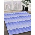 thumbnail image 3 of Ahgly Tapis d'Intérieur Lavable en Machine Carré Transitionnel Bleu Ardoise Clair, 6 Pieds Carré, 3 of 7