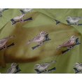 thumbnail image 4 of oneOone Silk Tabby Fabric Branch & Bird Block Printed Craft Fabric BTY 42 Inch Wide, 4 of 4