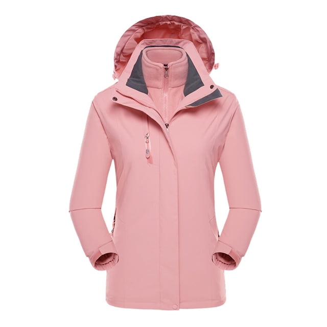 Qertyioot Manteau Grande Taille pour Femmes, Veste Réversible à Capuche en Molleton Épaissi et Chaude pour Dames