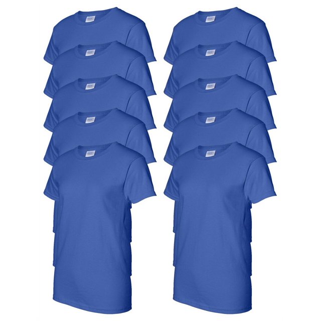 Gildan T-Shirt Sans Coutures Prélavé pour Femmes, Lot de 10