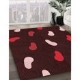 thumbnail image 3 of Ahgly Company Tapis d'Intérieur Ronds Transitionnels Lavables à la Machine, Brun Chocolat, 3 Pieds Rond, 3 of 7