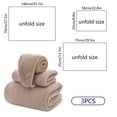 thumbnail image 3 of Dvkptbk Extra Large Bath Towel Shower Cap Set Of 3 Oversized Bath Sheet Super Soft Absorbent Bathroom Towel Set Microfiber Dry Shower Towel for Hotel Bath Gym, 3 of 6