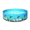 thumbnail image 1 of AMERTEER 1PC Outdoor Water Playing Pool Cartoon Round Pool Toy Hard Plastic Swimming Pool Toy Household Kids Toy(Colorful Size L), 1 of 7