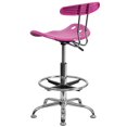 thumbnail image 2 of Vibrant Candy Heart and Chrome Drafting Stool with Tractor Seat, 2 of 7