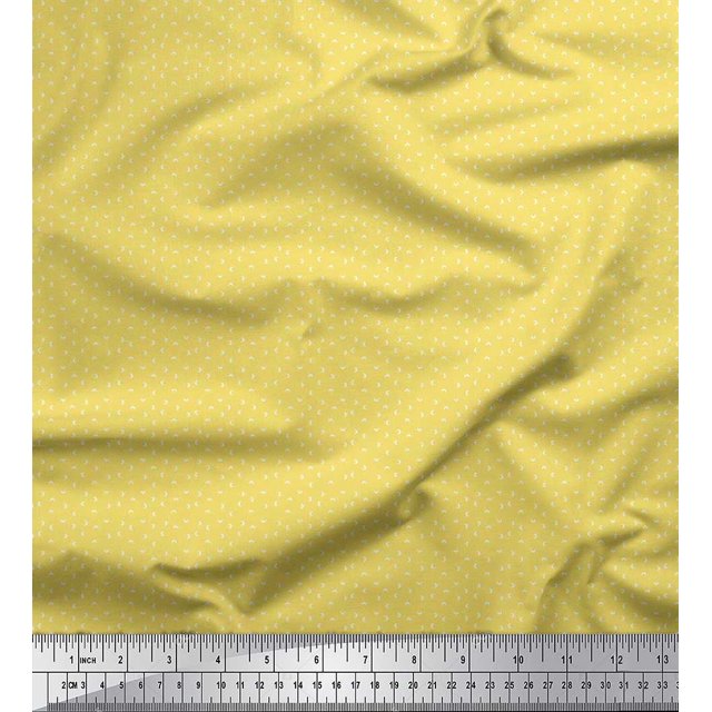 Soimoi Polyester Crepe Fabric Crescent Moon Shirting Fabric Prints by Yard 52 Inch Wide