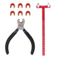 thumbnail image 3 of Bow String Nocking Points  Set, T Ruler Nocking Buckle  Kit Lightweight Buckle Point Positioning  For Composite Bow Black,Red, 3 of 8