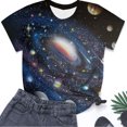 thumbnail image 4 of LUOGENLI T-shirts pour Femme pour Femmes T-Shirt à Col Rond pour Femme Étoile Mode Décontractée Imprimé Manches Courtes T-shirts pour Femmes T-shirts Graphiques TTG Grande Taille Saint-Valentin Bleu TG, 4 of 4