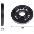 thumbnail image 3 of Signature Fitness Deep Dish 2 In. Olympic Cast Iron Weight Plates with E-Coating, Pair, 3 of 8