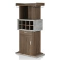 thumbnail image 1 of Furniture of America Orville Modern Wood Buffet with Stemware Rack and Wine Rack, Chestnut Brown, 1 of 9