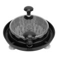 thumbnail image 1 of Moulin à Poulet, Couvercle Transparent, Résistant à la Chaleur avec Ventouse pour Cuisine Maison Rouge, Noir, 1 of 7