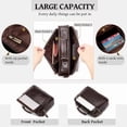 thumbnail image 4 of Men's Leather Briefcase Shoulder Bag Brown, 4 of 4