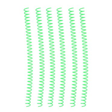 Sheet Binding Comb, Spiral Binding Coil 20Pcs Easy Cutting  For Paper Green