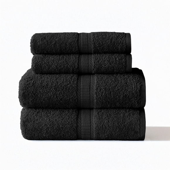 Ensemble de 4 pièces Mainstays – 2 serviettes à main, 2 serviettes de bain