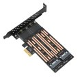 thumbnail image 1 of Adaptateur M.2 NVMe vers PCIE, Plug And Play Double Adaptateur M.2 PCIE pour Châssis, 1 of 8