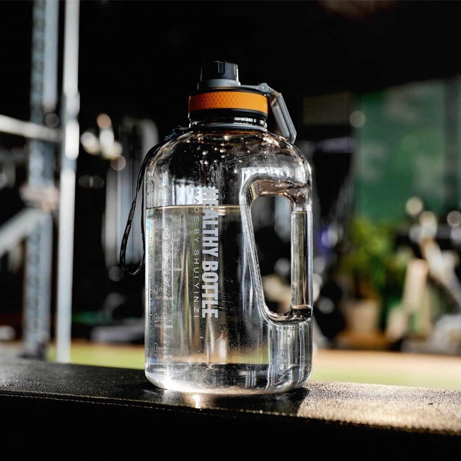Feltree 2.2L Large Water Bottle with Straw, Motivational Sports Water Jug for Gym, Hiking, Office, Leak Proof, 2.2 Liter Big Capacity Bottle