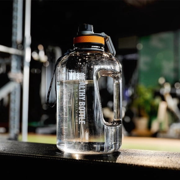 Feltree 2.2L Large Water Bottle with Straw, Motivational Sports Water Jug for Gym, Hiking, Office, Leak Proof, 2.2 Liter Big Capacity Bottle