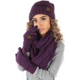 thumbnail image 3 of Bonnet Ample Foulard Infini Gant de Texte Ensemble Assorti, 3 of 3