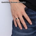 thumbnail image 2 of Langgg Man Steel Fashion Ring Personalized Decoration Rings Jewellery Portable Gift Dressing Decorative Accessory Festival Party US Size 6 US Size 11, 2 of 6